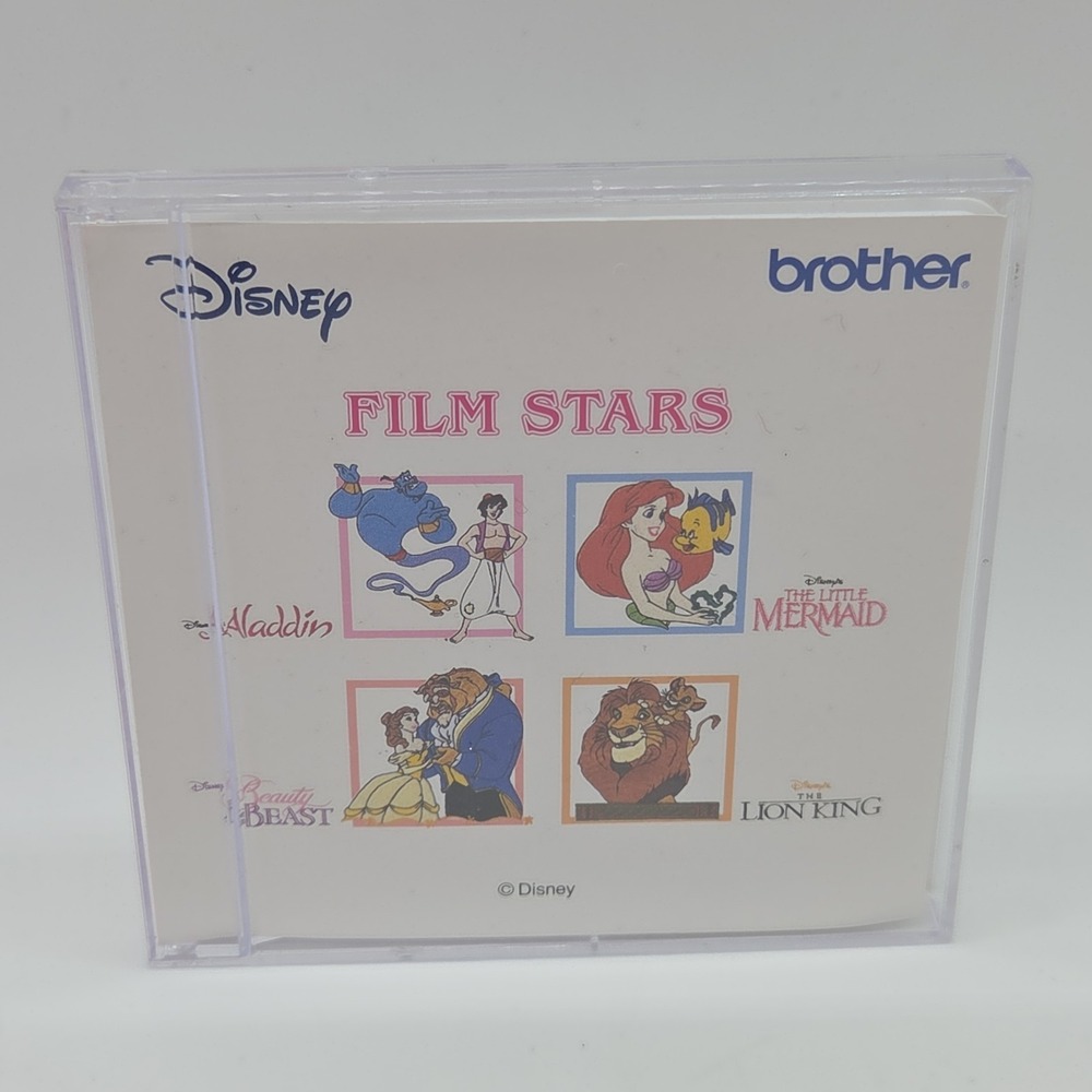 Disney Film Stars Embroidery Designs CARD For Brother Disney Sewing Machines